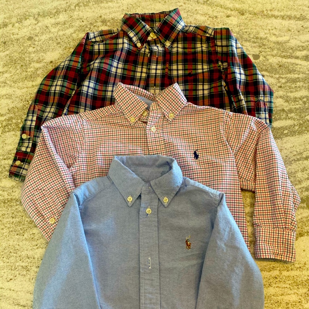 Lot of 3 Ralph Lauren 2t button downs